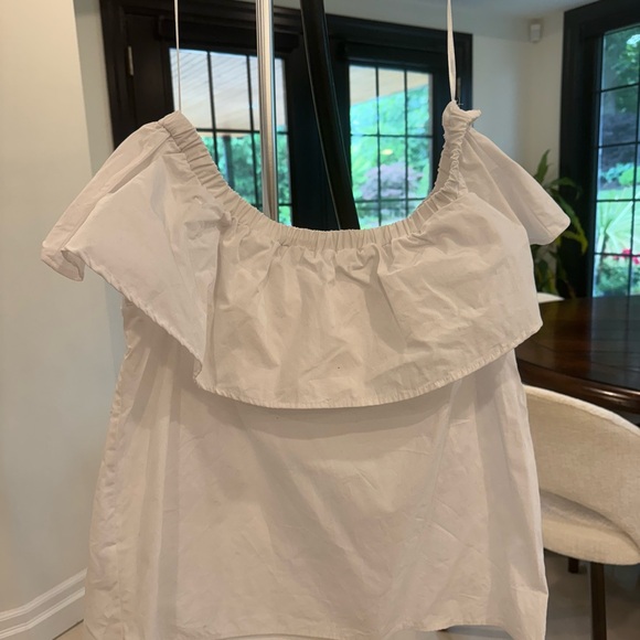 White Off-Shoulder Women's Top - Picture 1 of 4